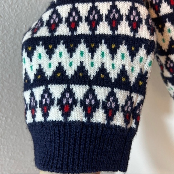 La Ligne Merino Wool Recurate Courchevel Henley fair isle sweater size xl - Picture 6 of 11